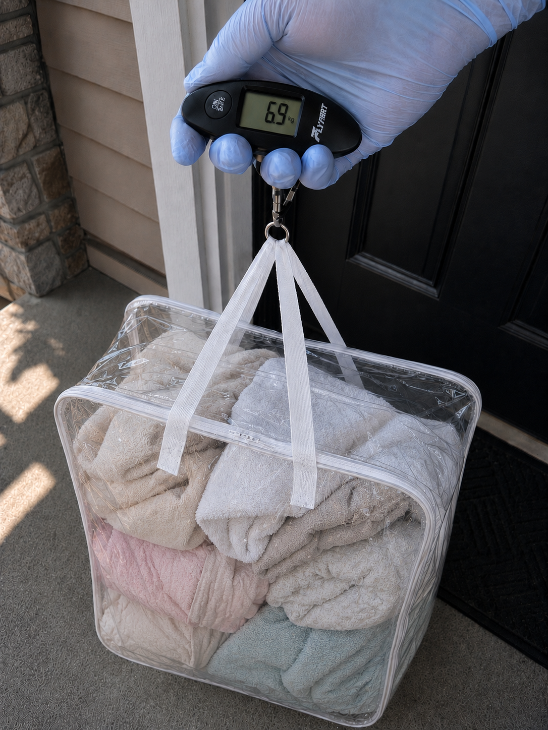 Laundry prepared according to customer instructions